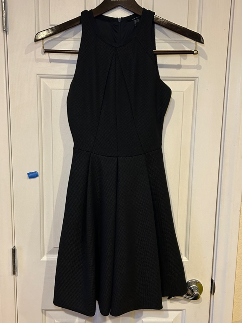 Armani Exchange Black Sleeveless A-Line Mini Dress